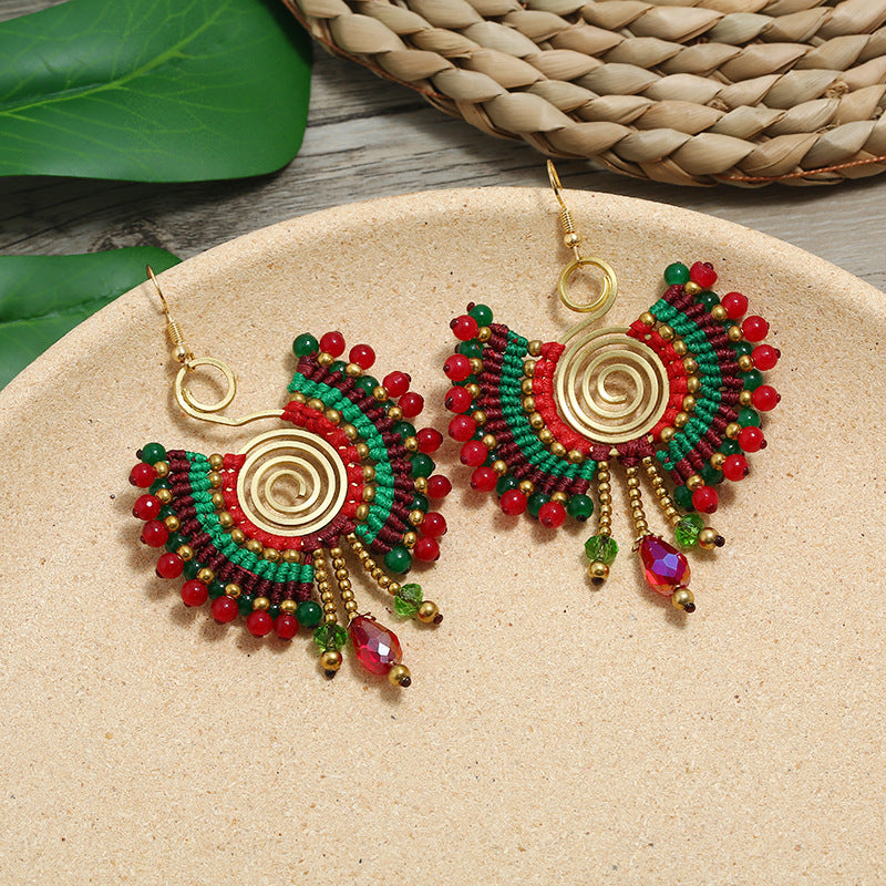 Wholesale Braided Vintage Alloy Earrings